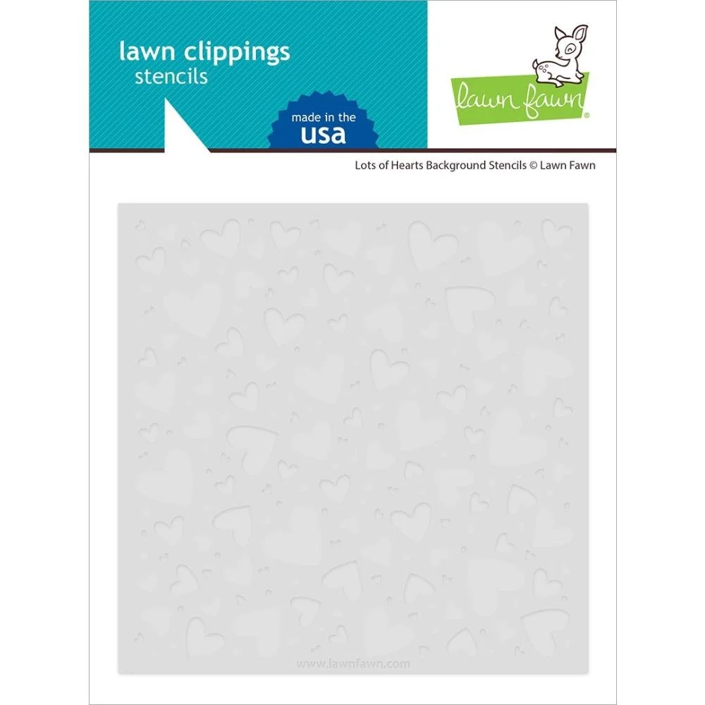 Lawn Fawn- Lawn Clippings - Lots Of Hearts Background