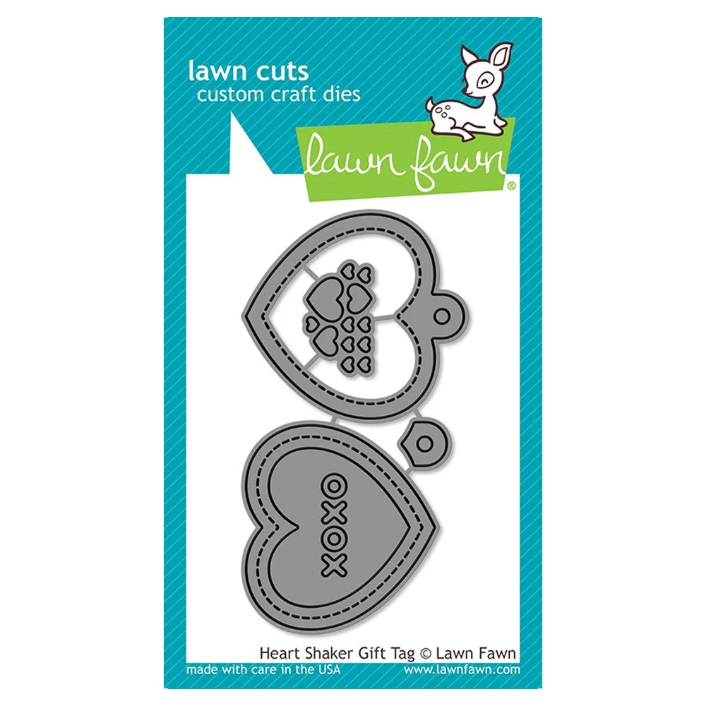 Lawn Fawn- Lawn Cuts - Heart Shaker Gift Tag