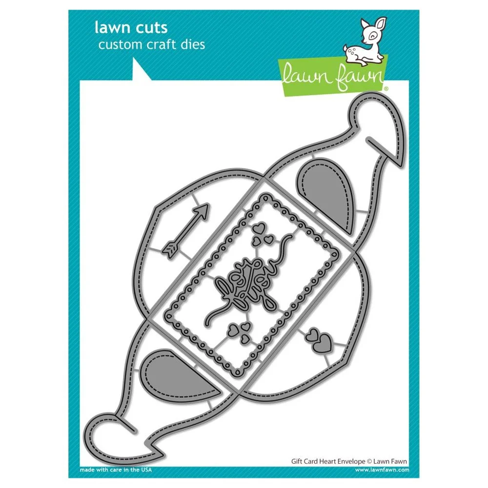 Lawn Fawn- Lawn Cuts - Gift Card Heart Envelope