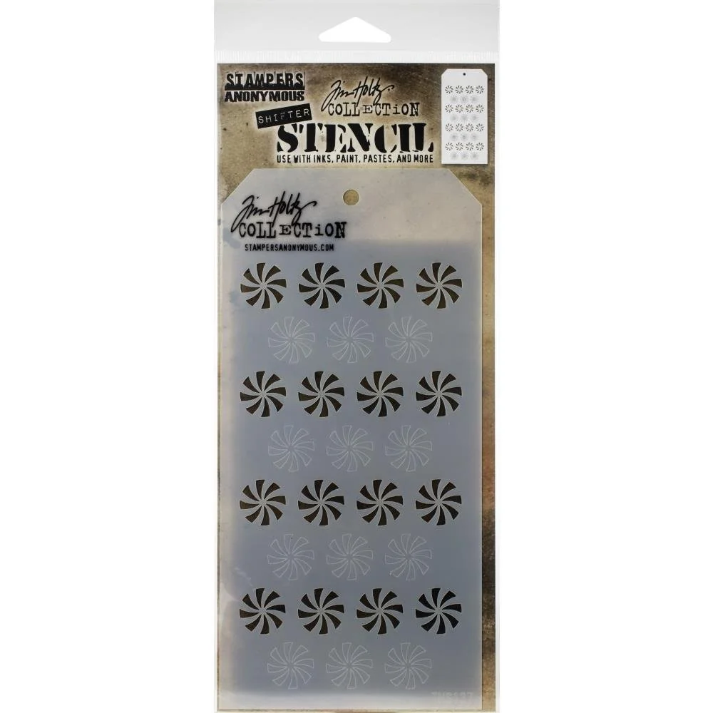 Tim Holtz Stencil - Shifter Peppermint