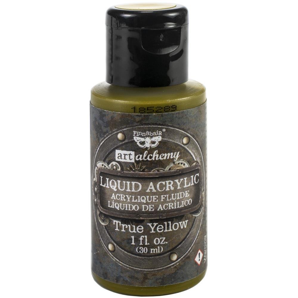 Finnabair Fluid Acrylic Paint - True Yellow