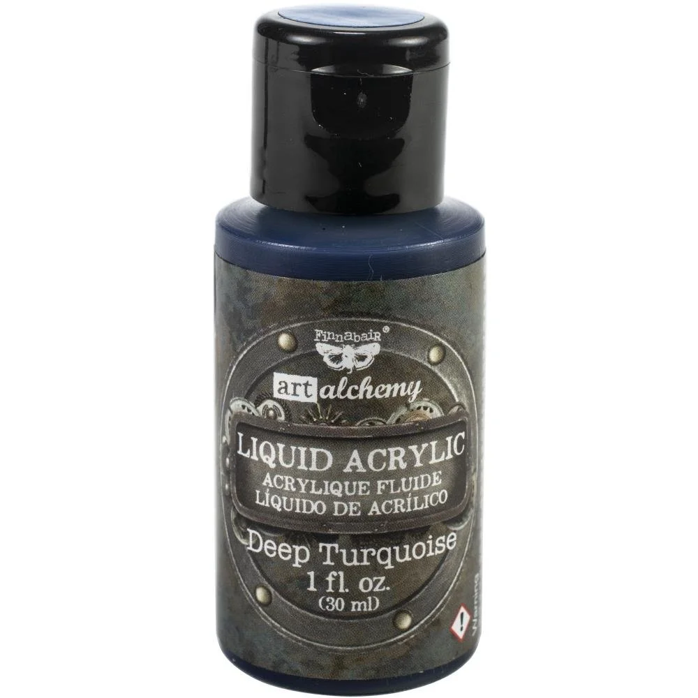 Finnabair Fluid Acrylic Paint - Deep Turquoise