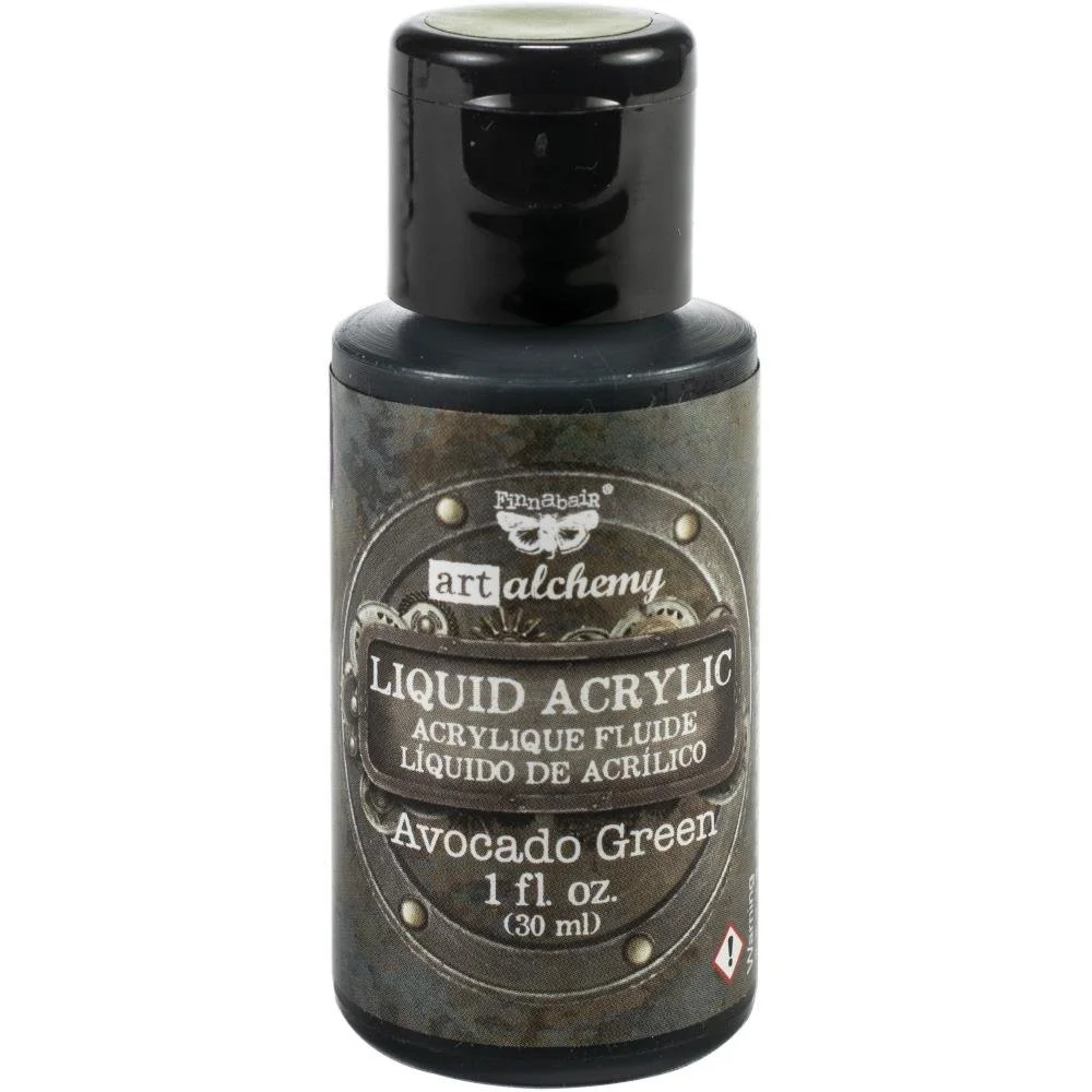 Finnabair Fluid Acrylic Paint - Avocado Green