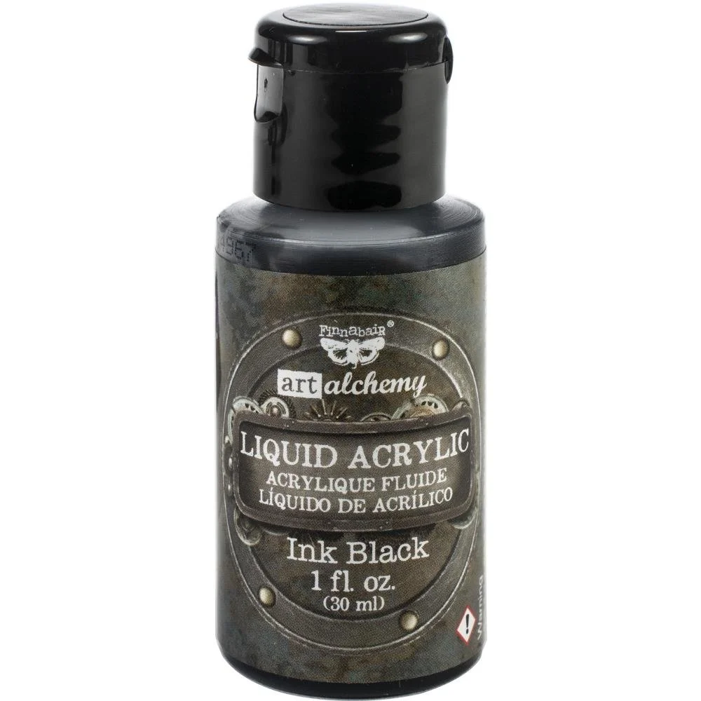 Finnabair Fluid Acrylic Paint - Ink Black