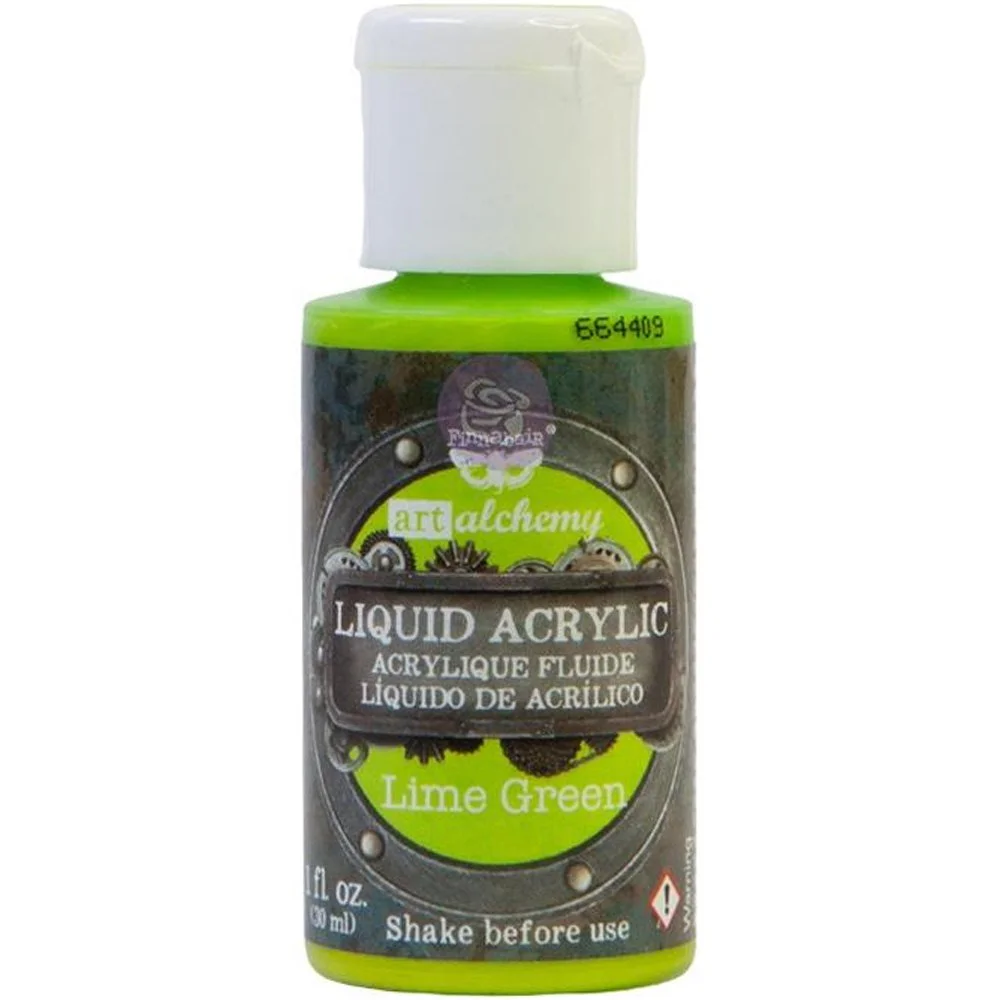Finnabair Fluid Acrylic Paint - Lime Green