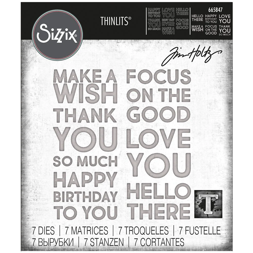 Tim Holtz Sizzix  Thinlits Dies - Bold Text #1