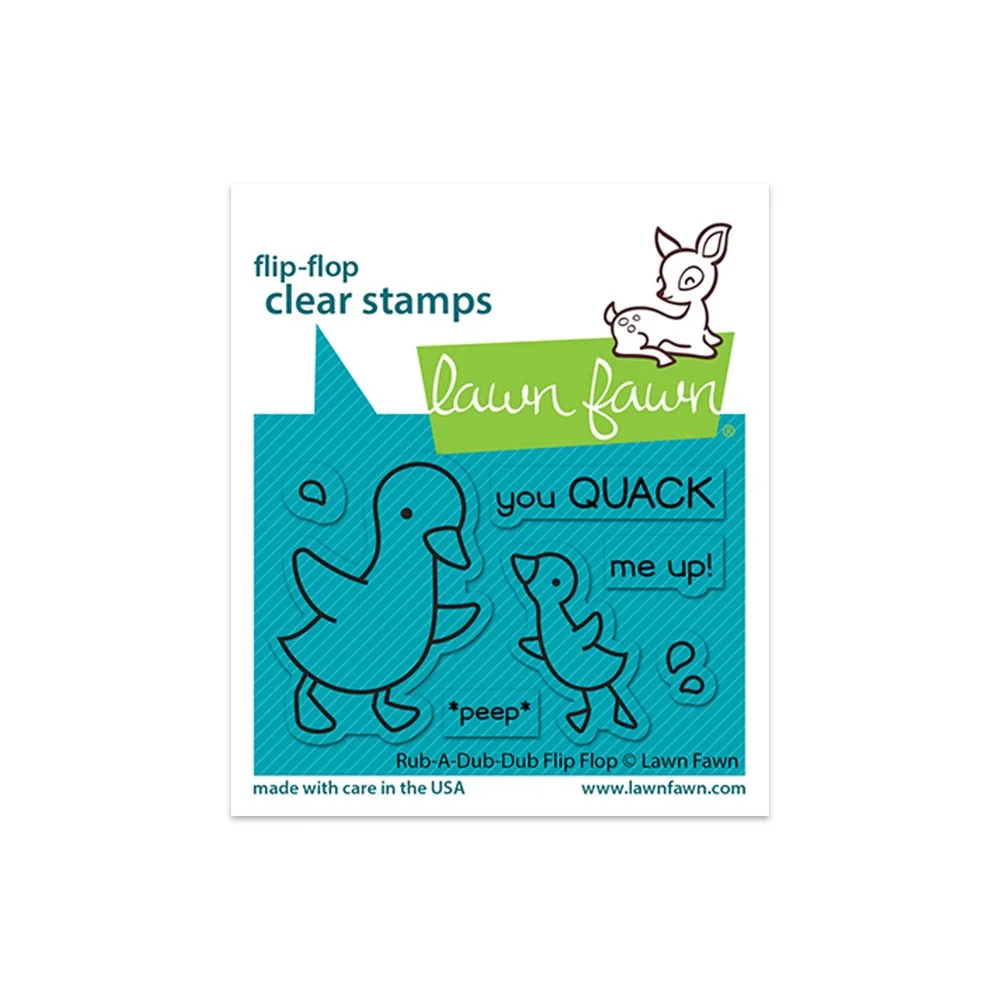 Lawn Fawn Clear Stamps - Rub-a-dub-dub flip-flop