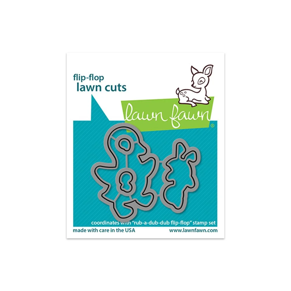 Lawn Fawn Lawn Cuts - Rub-a-dub-dub flip-flop