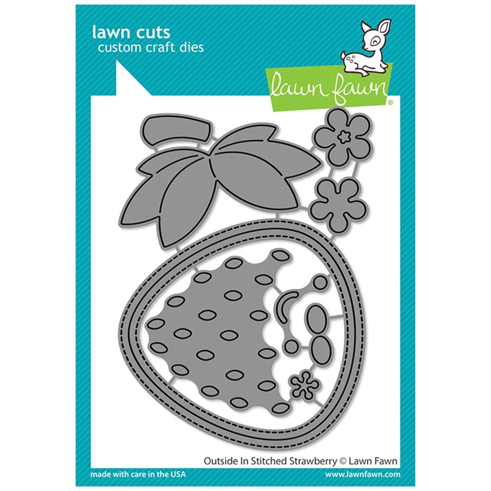 Lawn Fawn Lawn Cuts - Outside In Stitched Strawberry