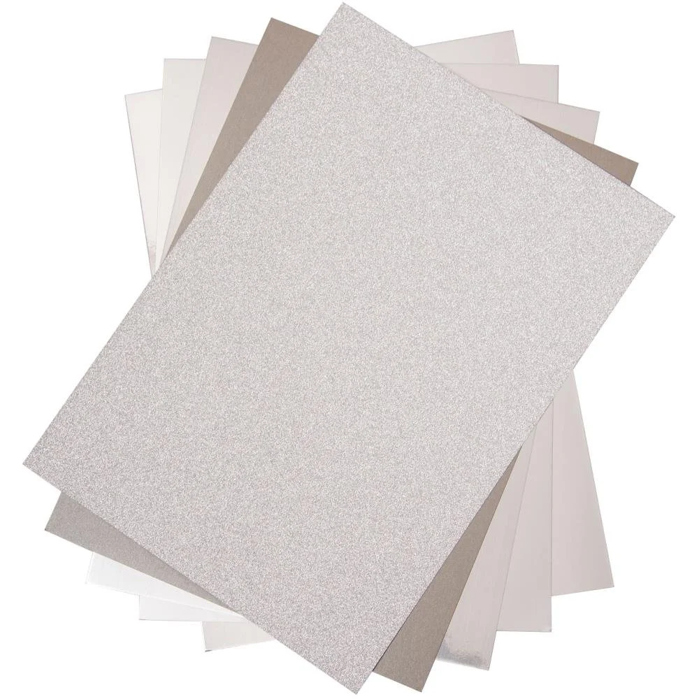 Sizzix - Surfaces Opulent Cardstock 8.5" x 11" Silver