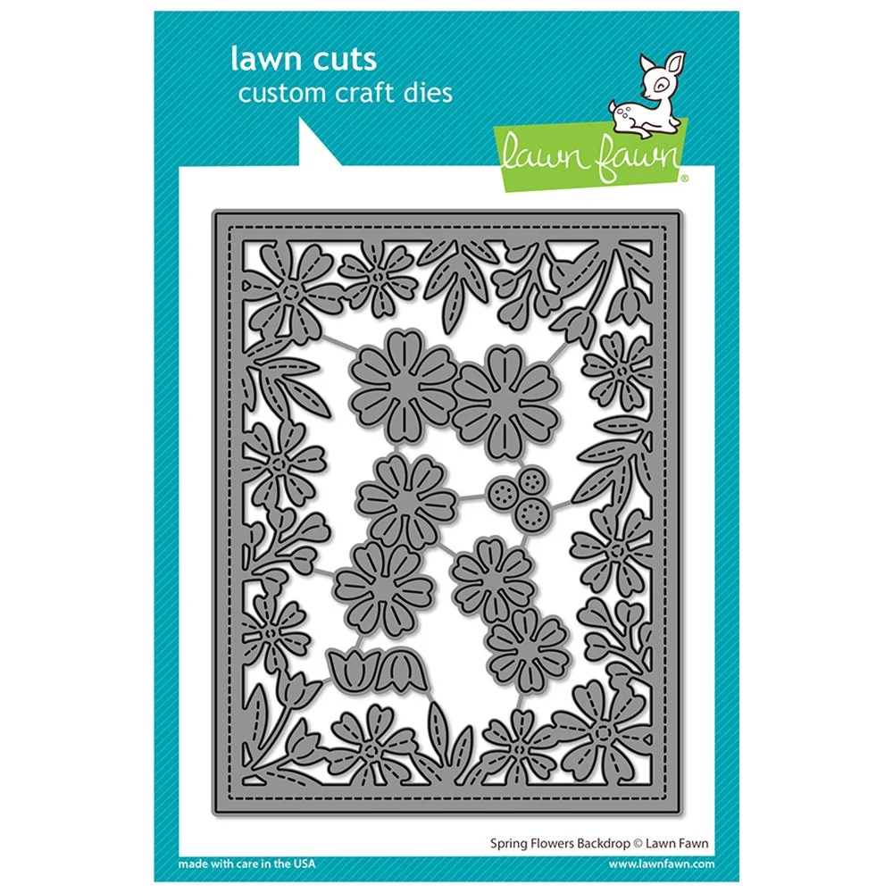 Lawn Fawn Lawn Cuts - Spring Flowers Backdrop