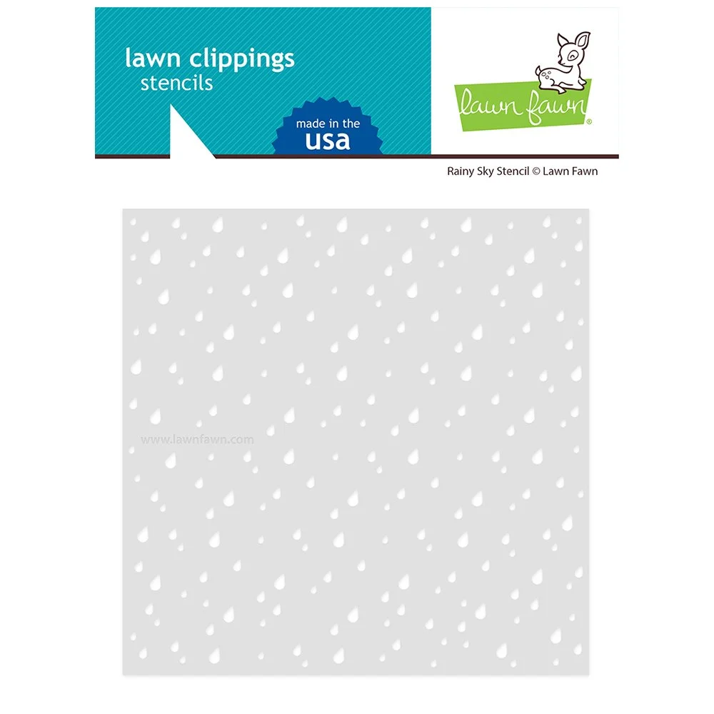 Lawn Fawn Lawn Clippings - Rainy Sky Stencil