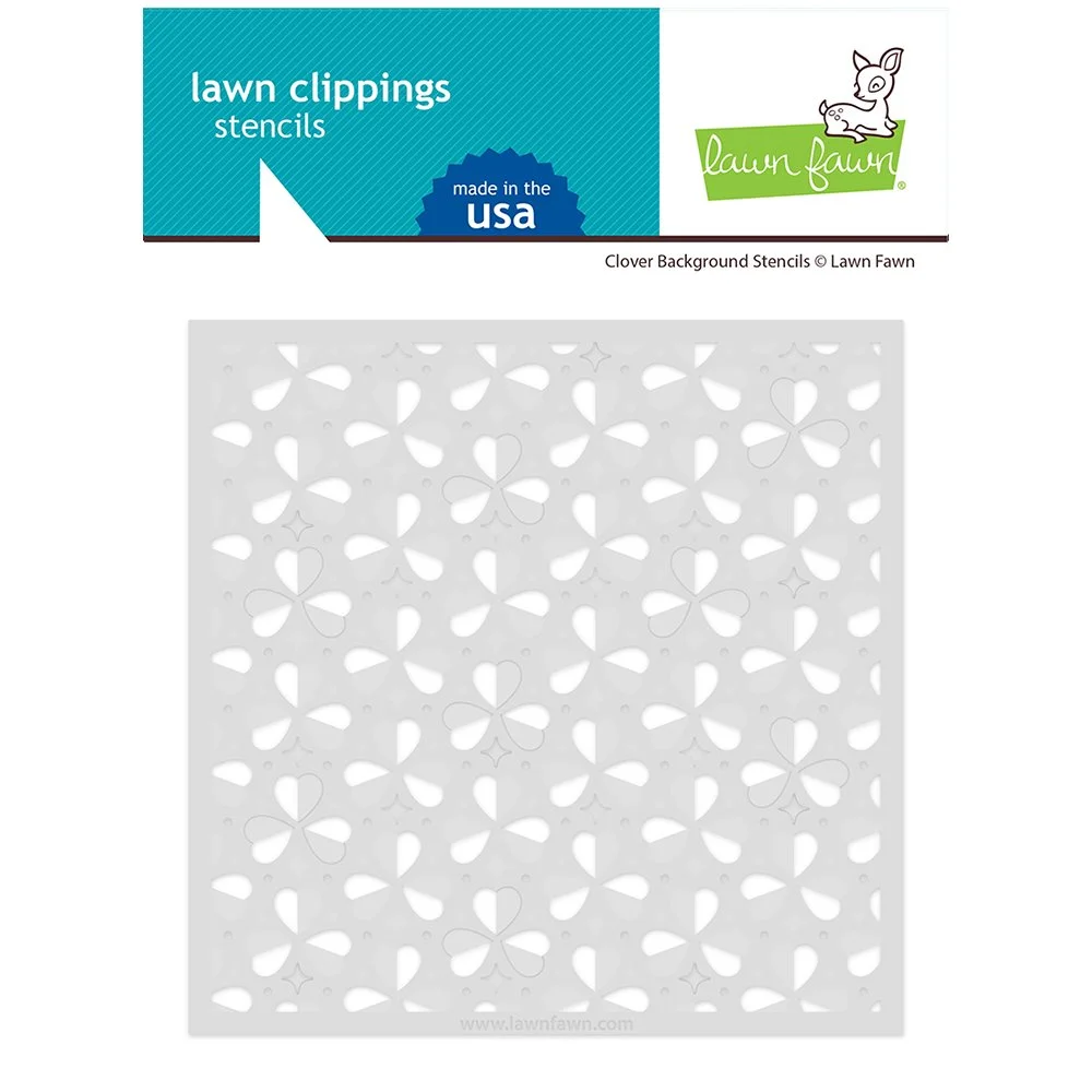 Lawn Fawn Lawn Clippings - Clover Background Stencils