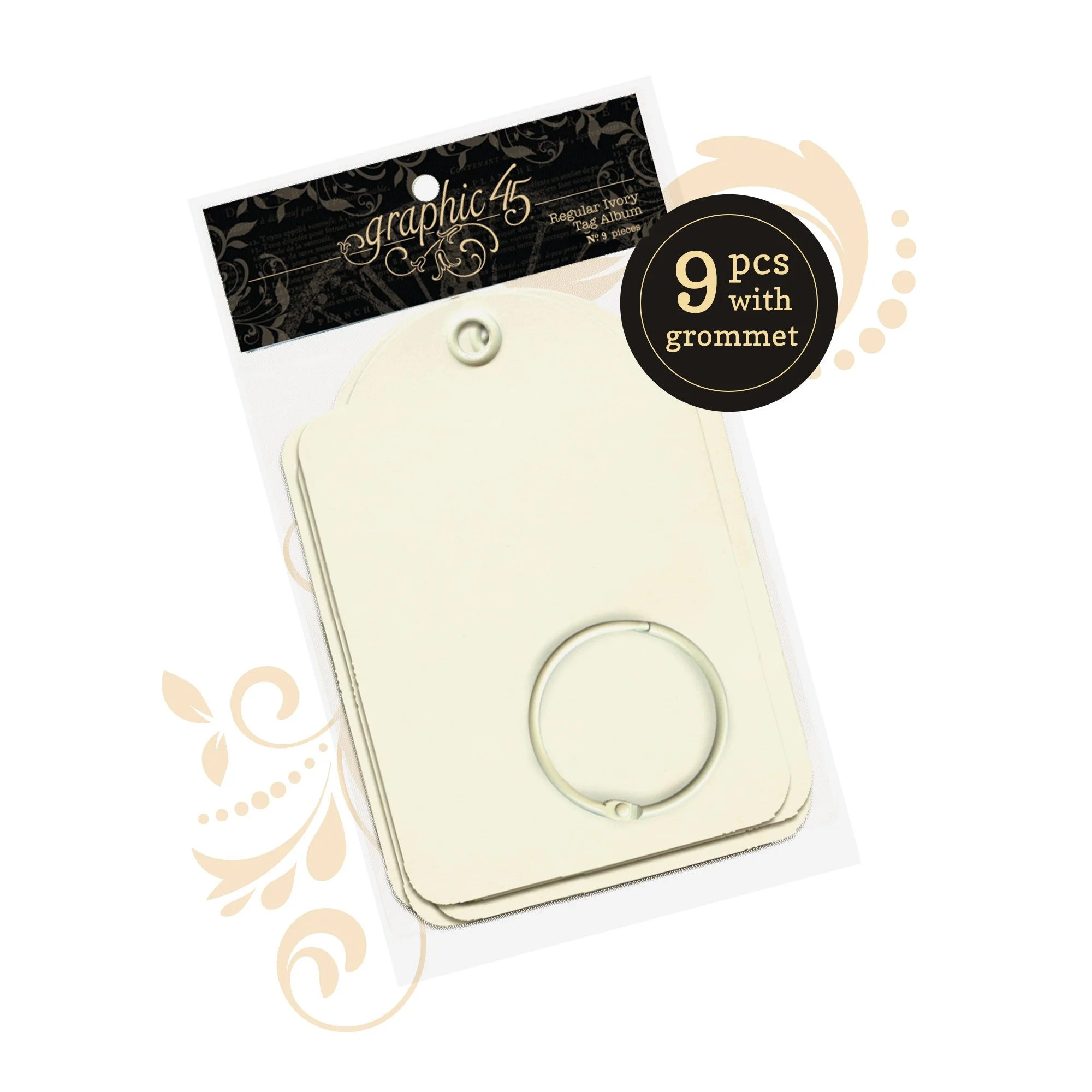Graphic 45 - Regular Size Ivory Tags