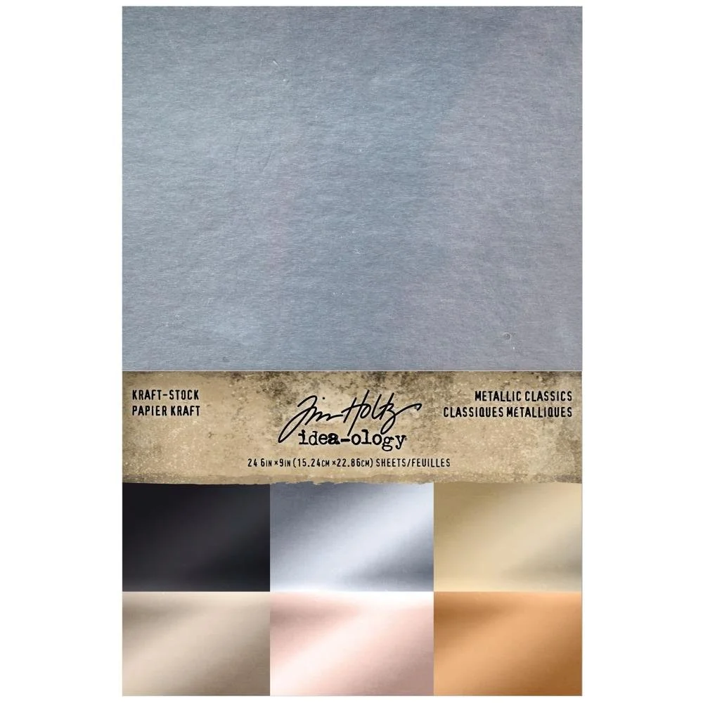 Tim Holtz Idea-ology Kraft Stock Stack Metallic Classics