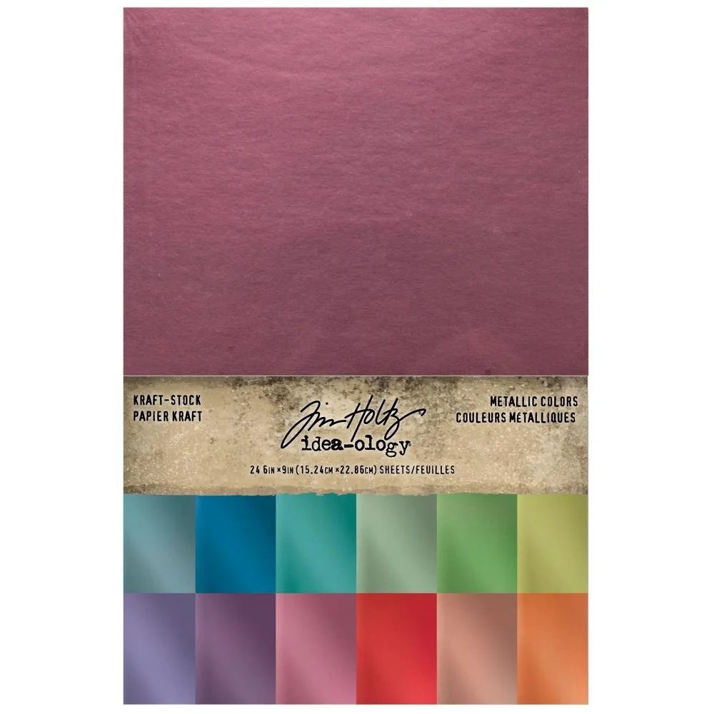 Tim Holtz Idea-ology Kraft Stock Stack Metallic Colors