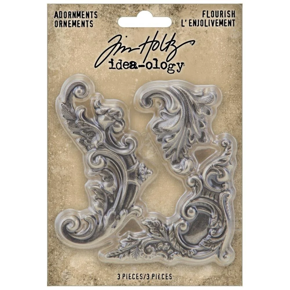 Tim Holtz Idea-ology Metal Adornments Flourish