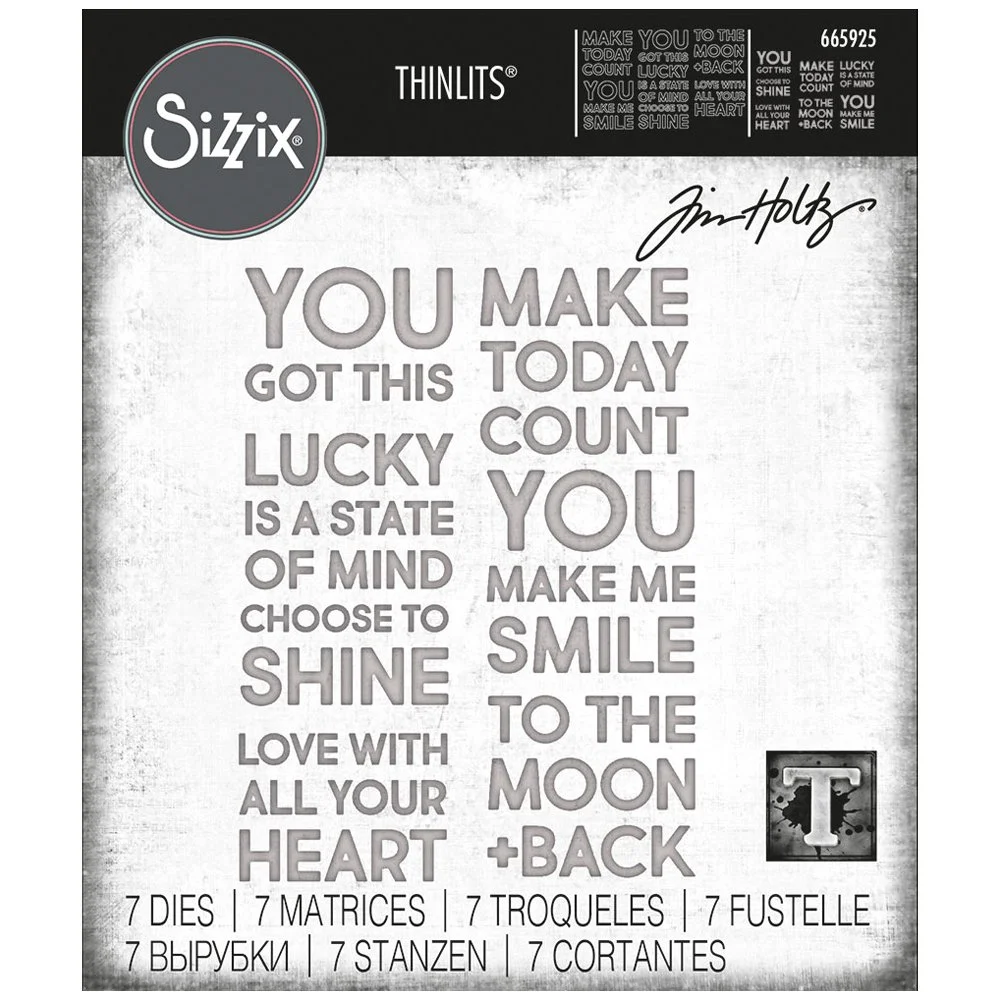 Tim Holtz Sizzix Thinlits - Bold Text Set 2