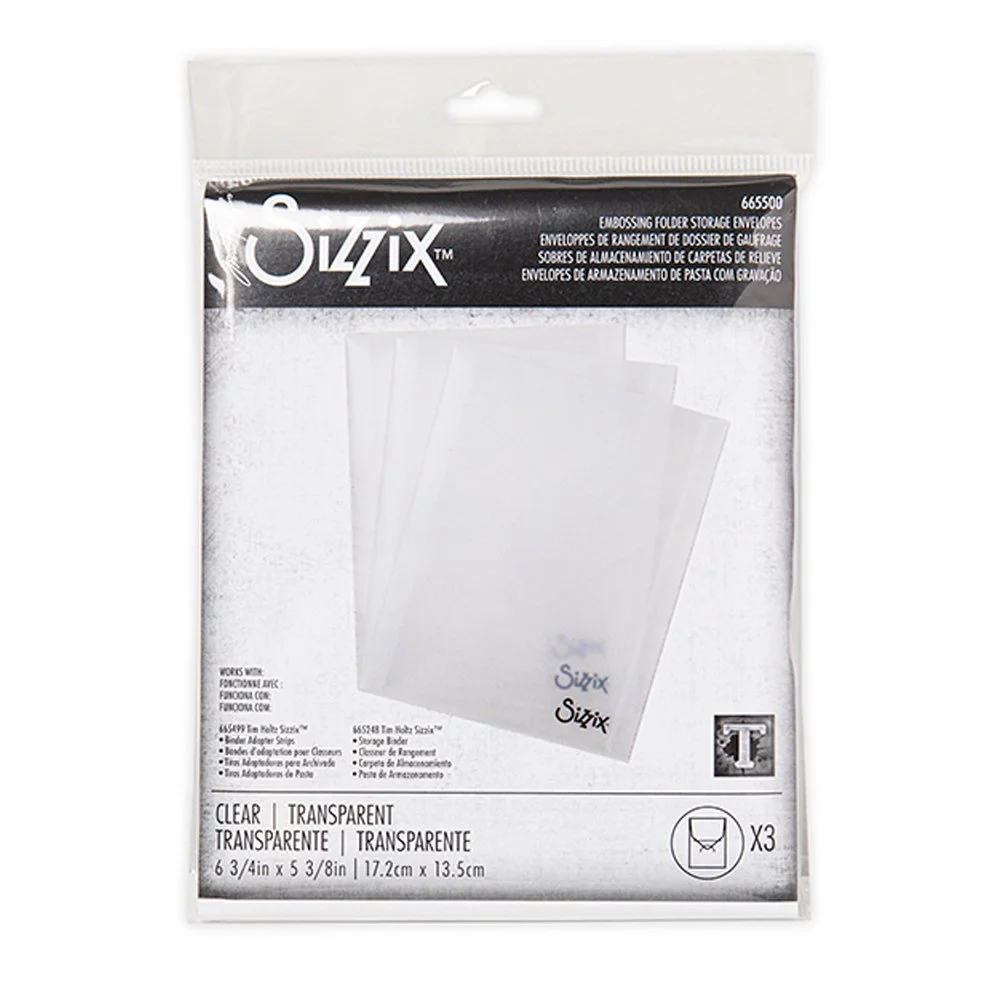 Tim Holtz Sizzix Embossing Folder Storage Envelopes