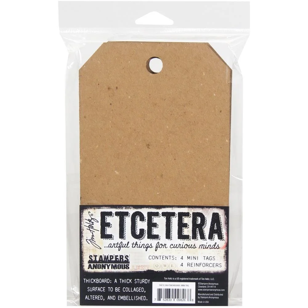 Tim Holtz - Etcetera Mini Tag - 4.5" x 8"