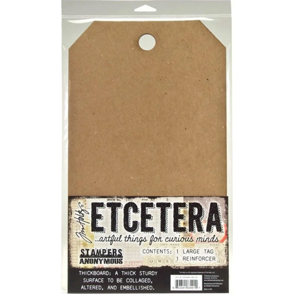 Tim Holtz - Etcetera Large Tag - 8.25"X14.25"