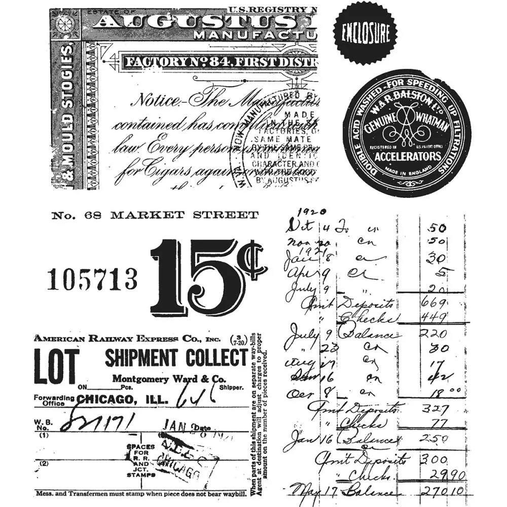 Tim Holtz Cling Mount Stamps - Etcetera CMS302