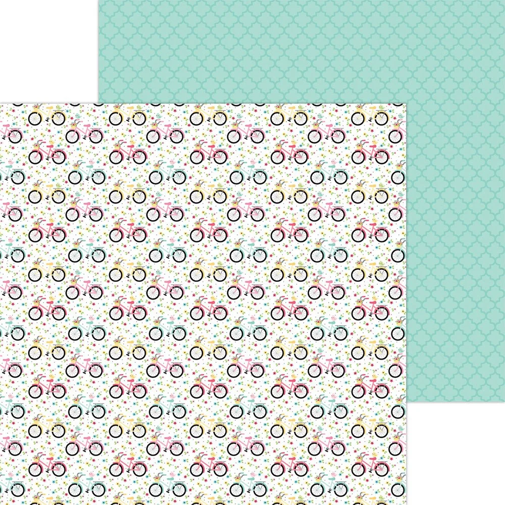 Doodlebug Design My Happy Place 12" x 12" Paper - Enjoy The Ride