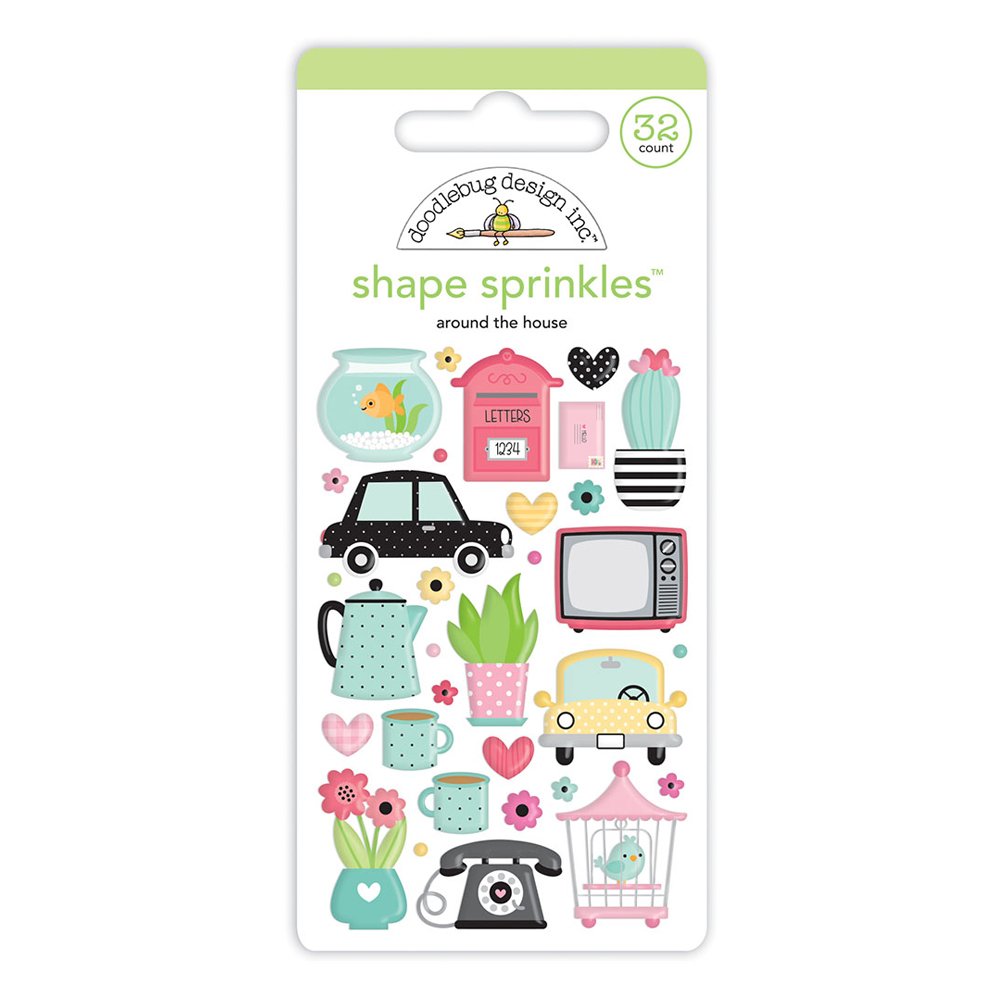 Doodlebug Design My Happy Place Sprinkles Stickers Around The House