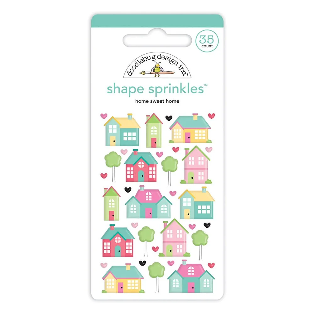 Doodlebug Design My Happy Place Sprinkles Stickers Home Sweet Home