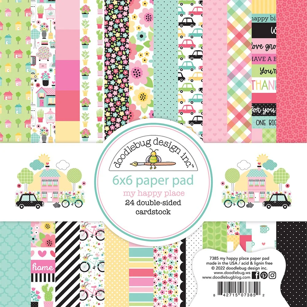 Doodlebug Design My Happy Place 6" x 6" Paper Pad