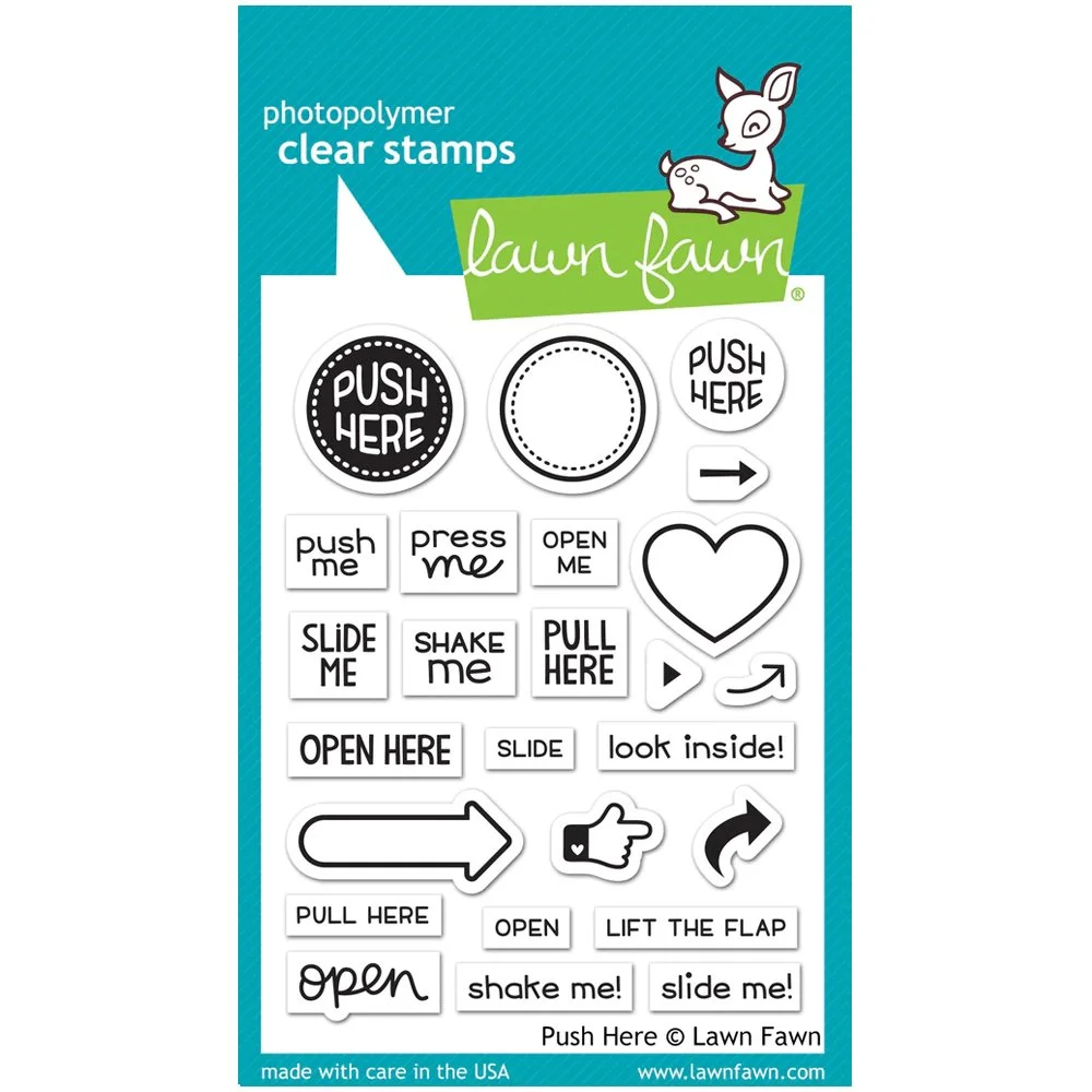 Lawn Fawn - Clear Stamps Push Here