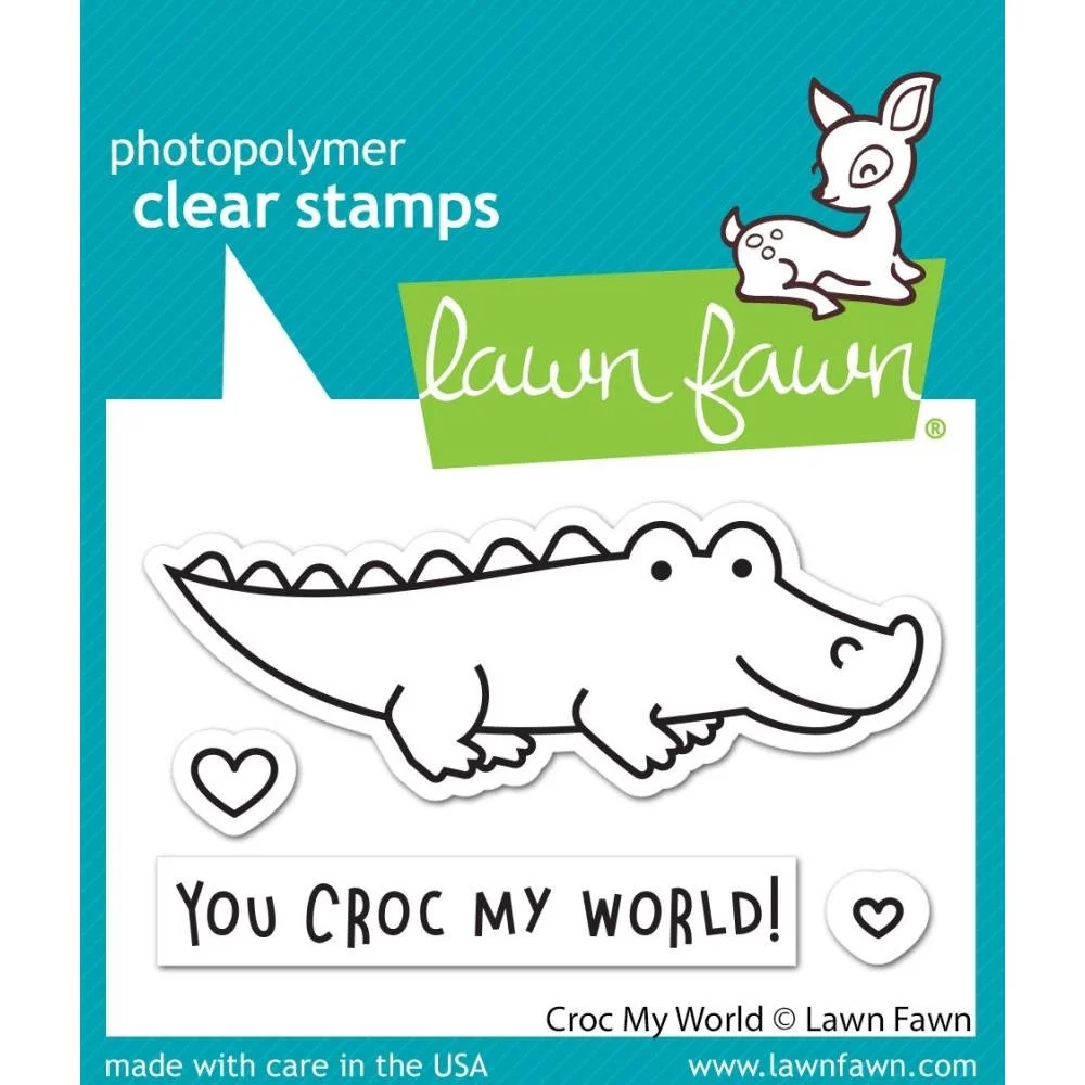 Lawn Fawn Clear Stamps - You Croc My World