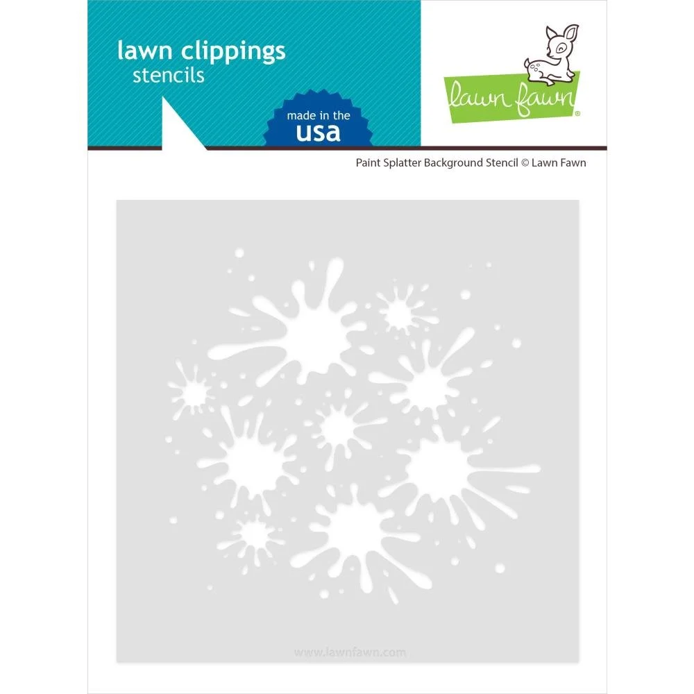 Lawn Fawn Clippings Stencils - Paint Splatters