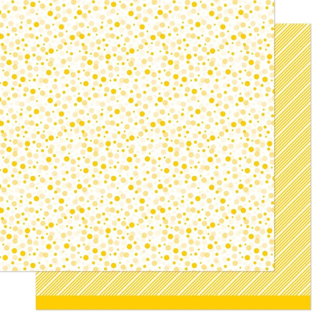 Lawn Fawn Lemon Fizz 12" x 12" Doublesided Paper