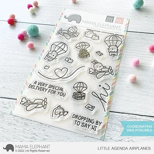 Mama Elephant - Little Agenda Airplanes Stamp