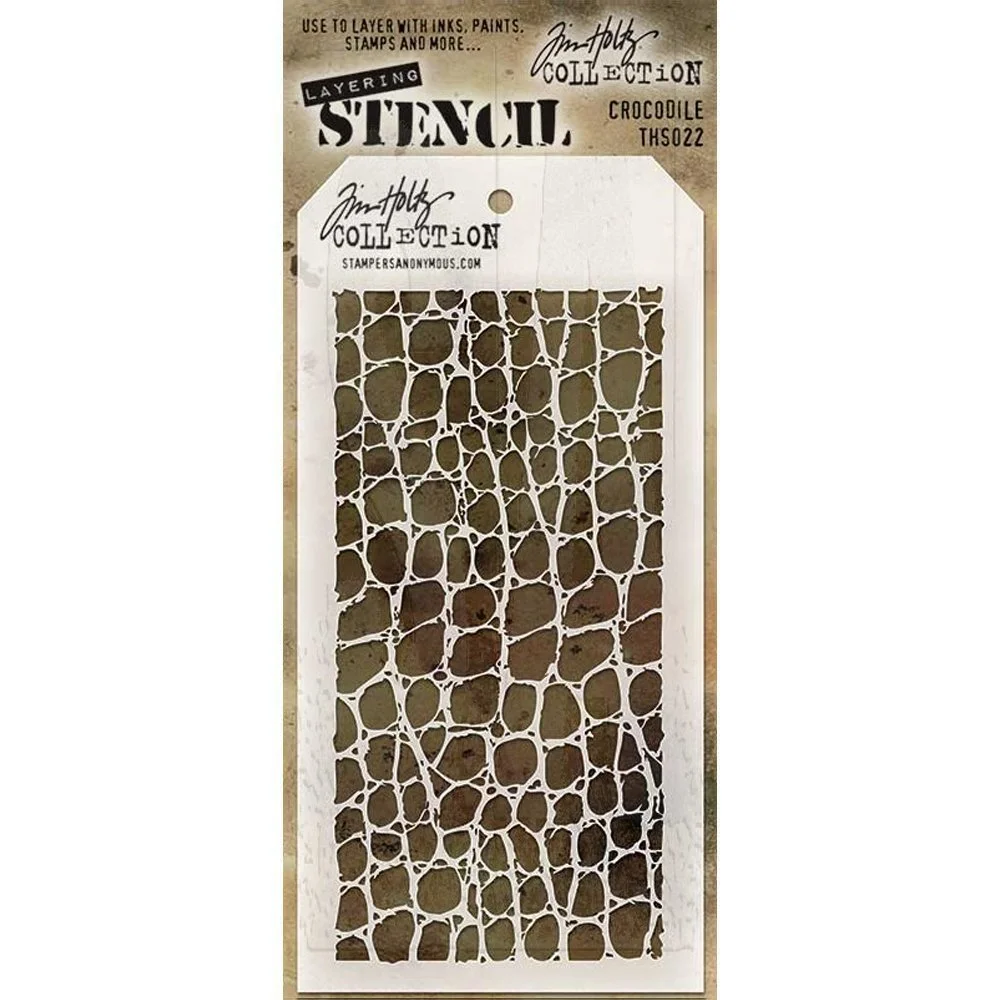 Tim Holtz Stencil - Crocodile