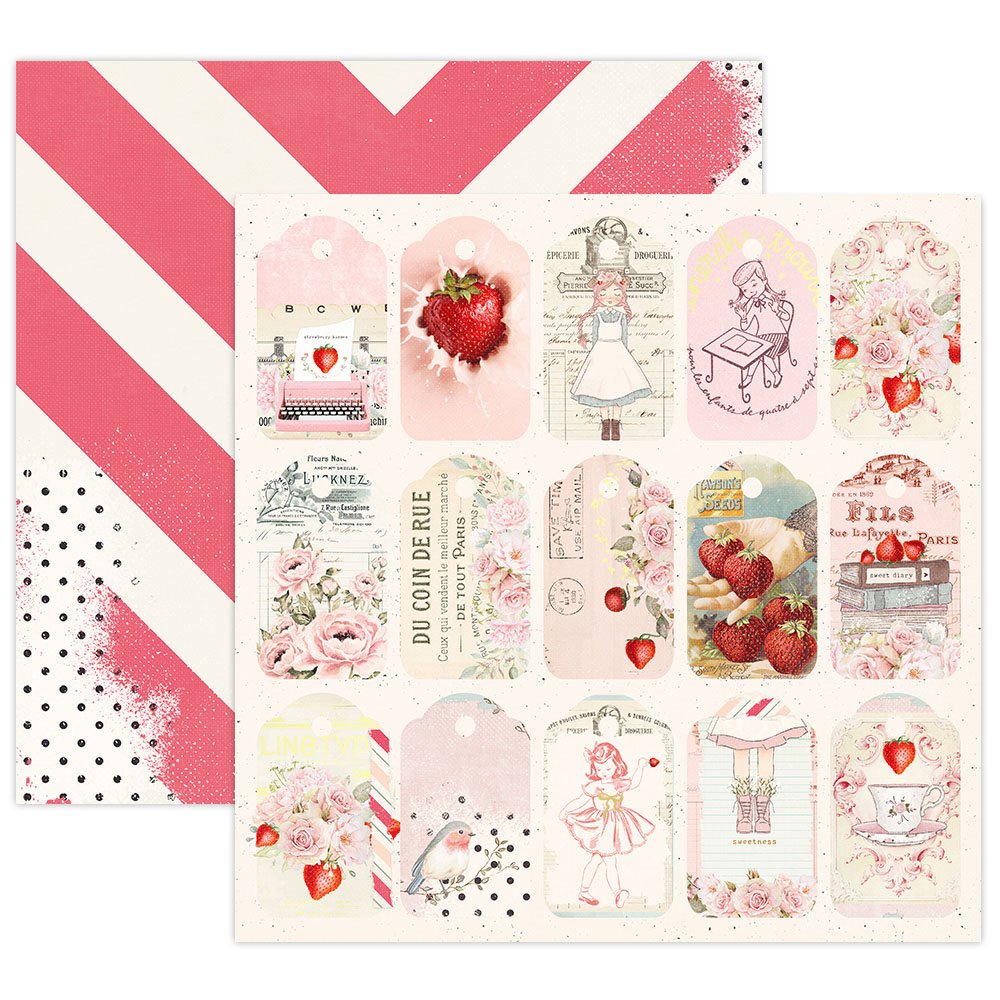 Strawberry Milkshake by Frank Garcia 12" x 12" Paper Sweetness