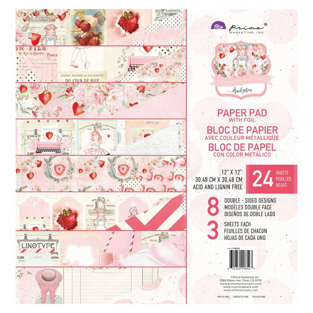 Strawberry Milkshake by Frank Garcia 12" x 12" Paper Pad