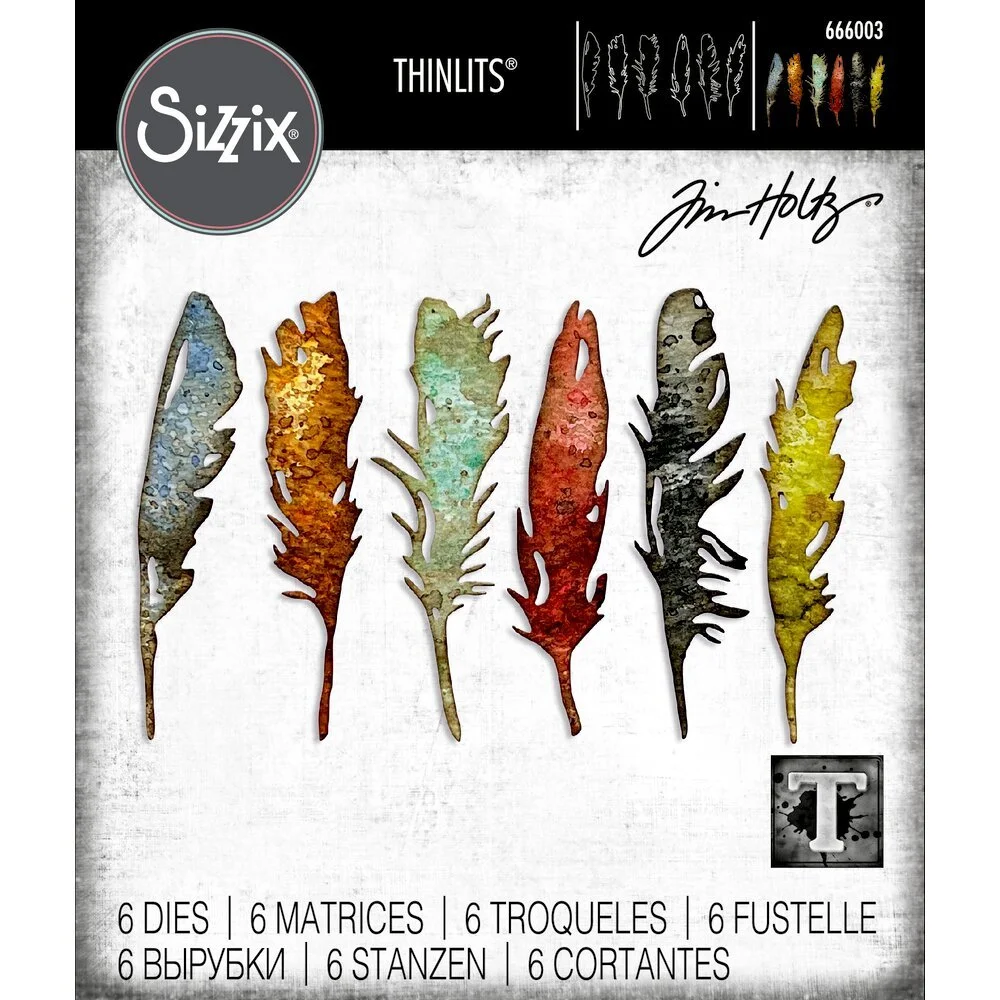 Tim Holtz Sizzix Thinlits Feathery