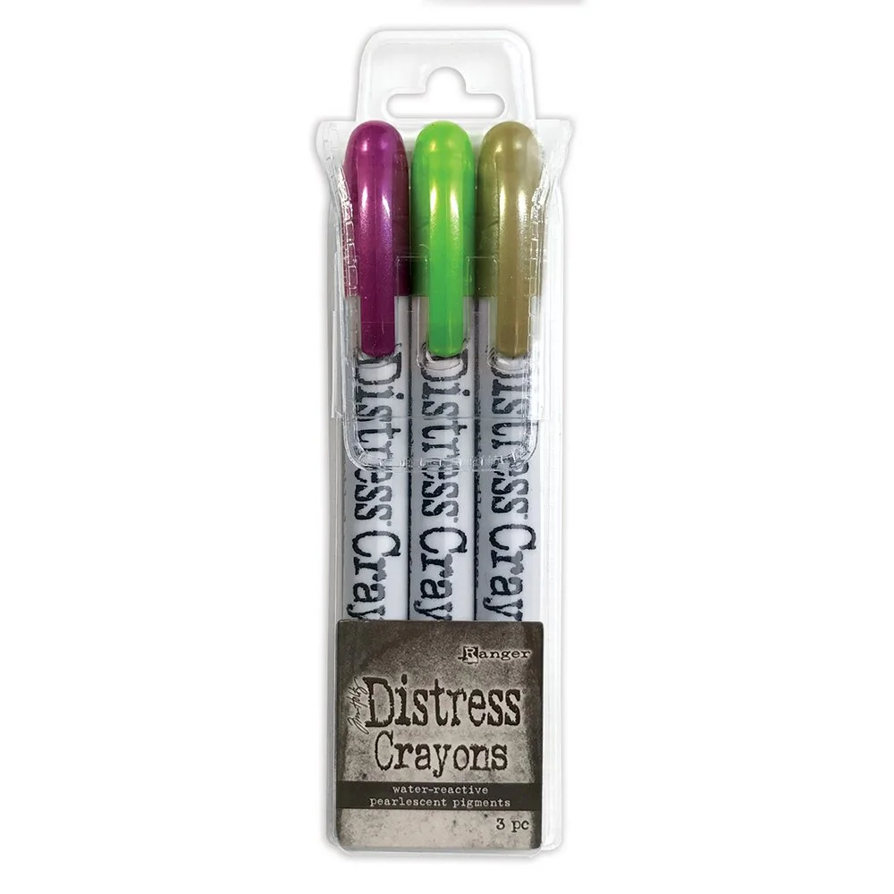 Tim Holtz Distress Crayons Pearl Halloween Set 4