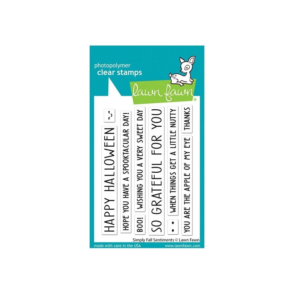 Lawn Fawn Clear Stamp Simply Fall Sentiments
