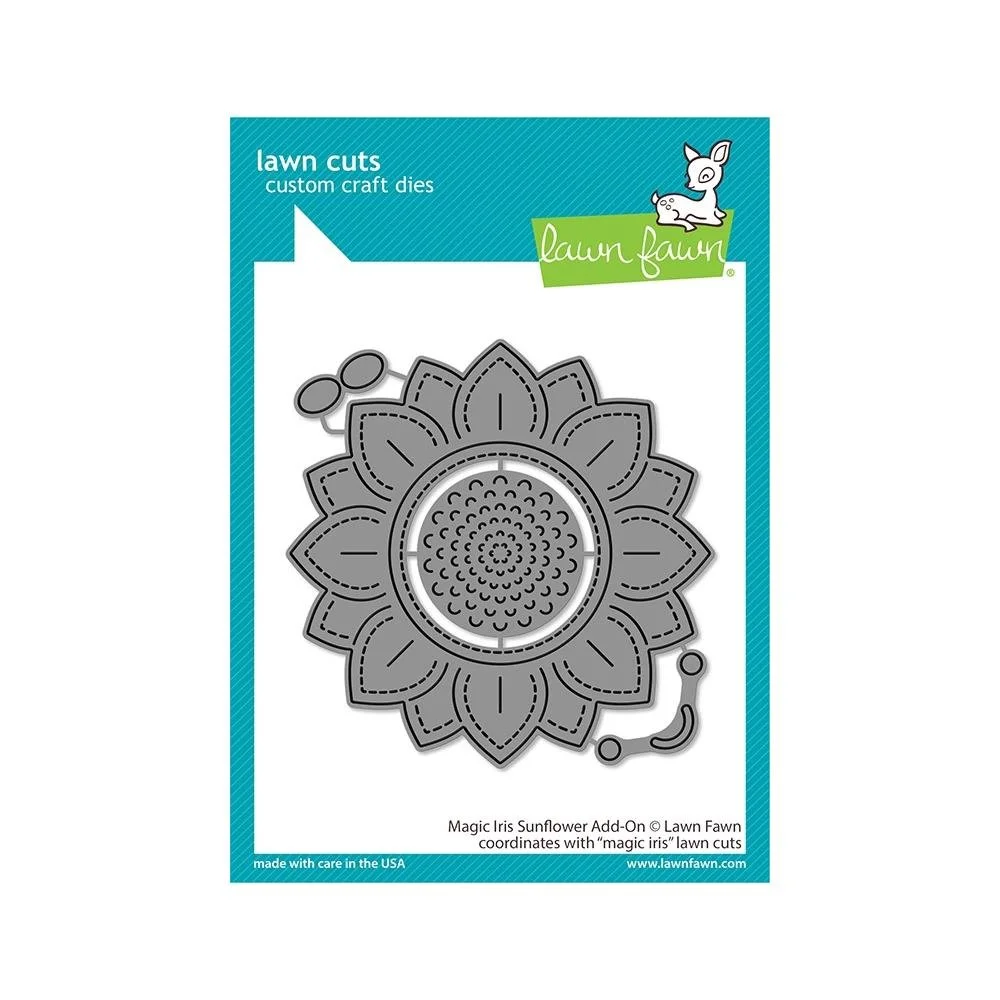 Lawn Fawn Metal Dies Magic Iris Sunflower Add-On