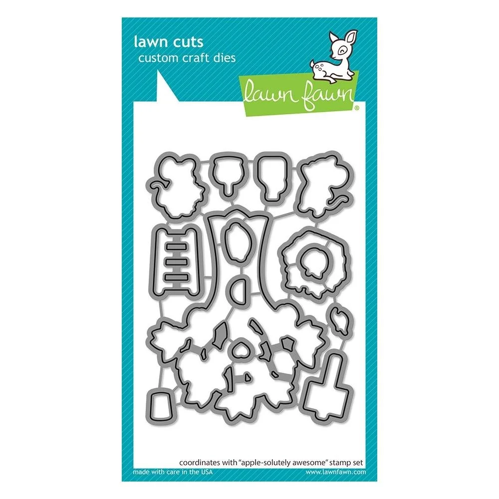 Lawn Fawn Metal Dies Apple-Solutely Awesome