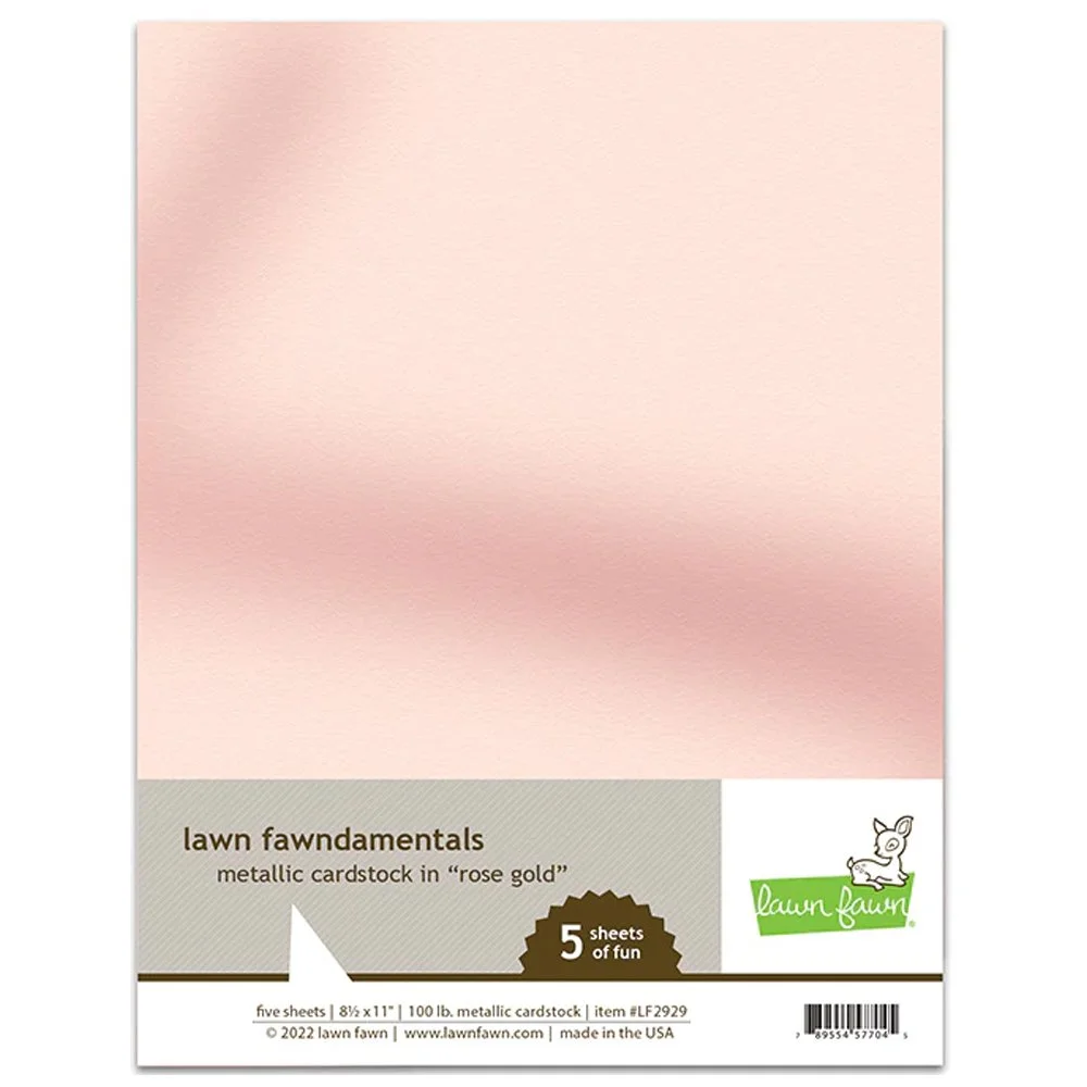 Lawn Fawn Metallic Cardstock Rose Gold
