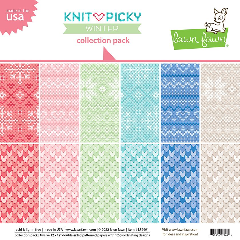 Lawn Fawn Knit Picky 12" x 12" Collection Kit