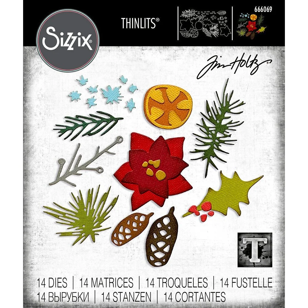 Tim Holtz Sizzix Thinlits Modern Festive