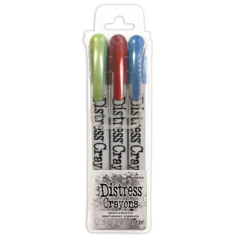 Tim Holtz Distress Crayons Holiday Pearl Set 3