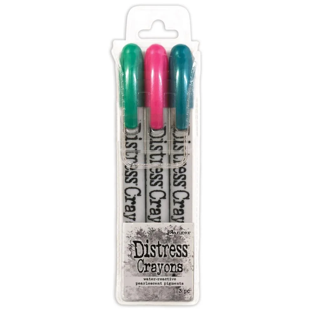 Tim Holtz Distress Crayons Holiday Pearl Set 4