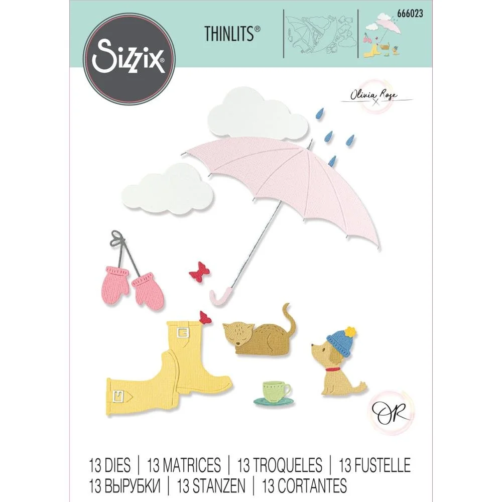 Sizzix Thinlits Dies Rainy Day