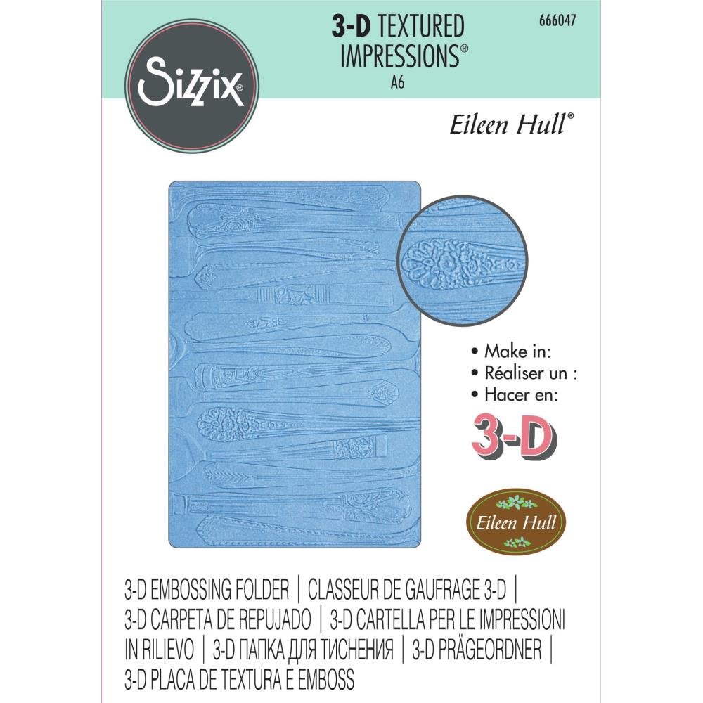 Sizzix 3D Textured Impressions Embossing Folder Silverware
